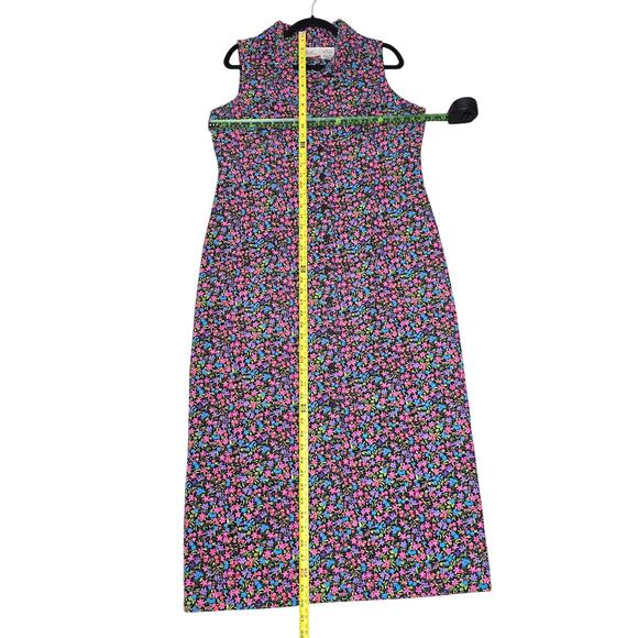 VTG 90s Kathie Lee Maxi Shirt Dress Womens Size 14 Coquette Cottage Floral Boho - Picture 8 of 9